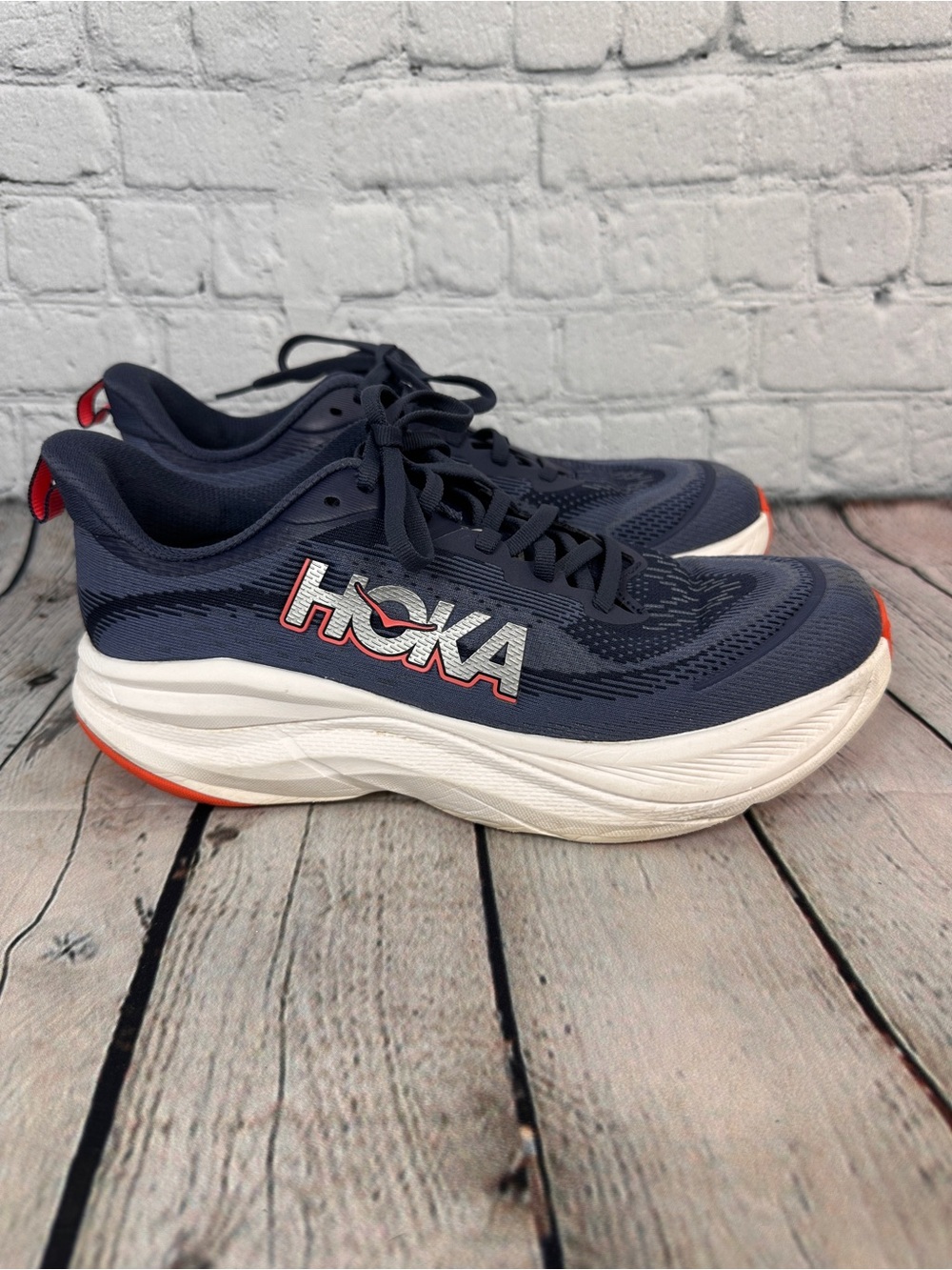 Women's HOKA Skyflow running shoes Nautical Dusk/Anchor size US 9B UK 7.5